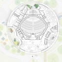 WORKac to design new Assembly Hall in Central Africa (11) Plan © WORKac