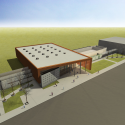 Riverbank High School / Darden Architects Elevation 02
