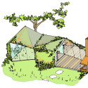 Garden studio in Amsterdam Watergraafsmeer / CC-Studio Garden studio in Amsterdam Watergraafsmeer / CC-Studio Sketch 01