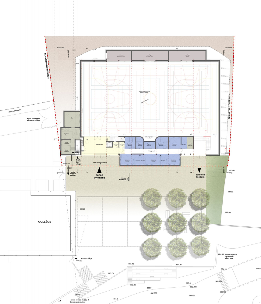 Sunny Gymnasium / Tekhnê Architectes