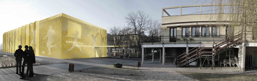 Vasas Sports Hall Facade Competition Entry / A4 Studio