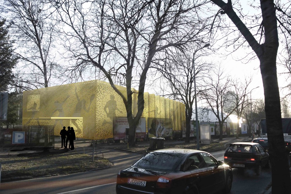 Vasas Sports Hall Facade Competition Entry / A4 Studio