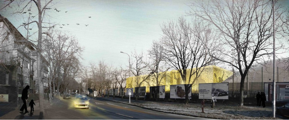 Vasas Sports Hall Facade Competition Entry / A4 Studio