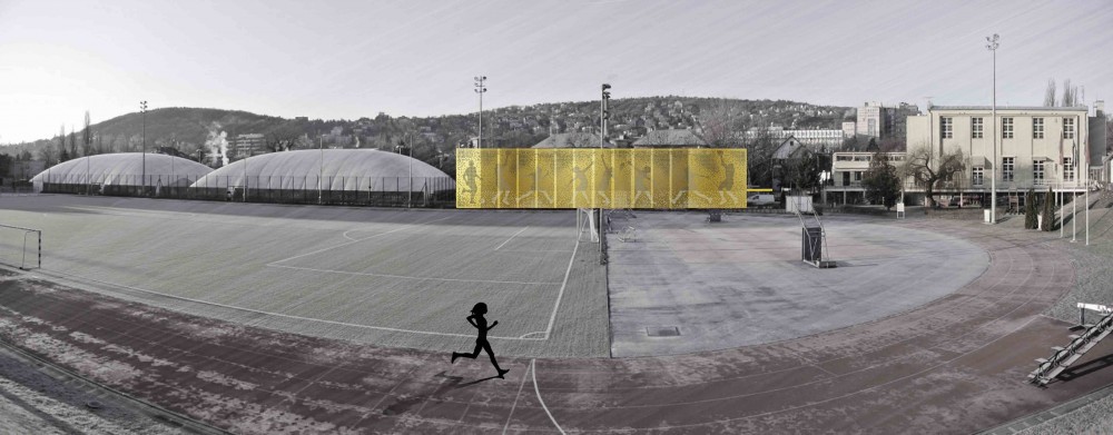 Vasas Sports Hall Facade Competition Entry / A4 Studio