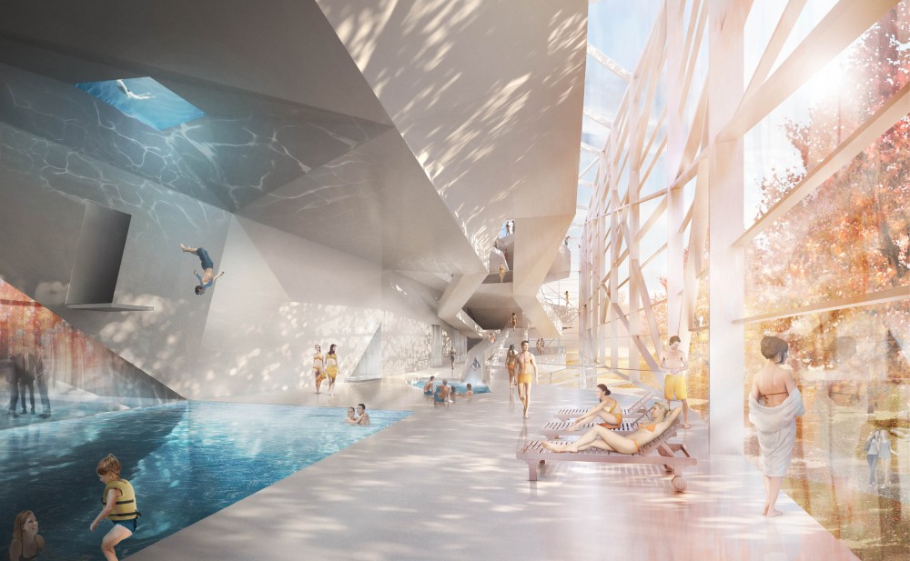 New Paracelsus Spa and Pools in Salzburg Winning Proposal / HMGB Architects