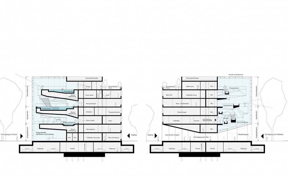 New Paracelsus Spa and Pools in Salzburg Winning Proposal / HMGB Architects