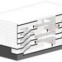 Building O - University of Antwerp Auditorium and Research Building Winning Proposal (8) section diagram