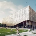 Building O - University of Antwerp Auditorium and Research Building Winning Proposal (2) © WAX architectural visualizations
