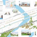 Transforming the Bridge Competition Winners (10) Honorable Mention / Crossboundaries Architects, Binke Lenhardt, Hao Dong, Diego Caro Serrano, Anne-Charlotte Wiklander, Cristina Portoles, Filip Galuszka; Courtesy of Transforming the Bridge Competition