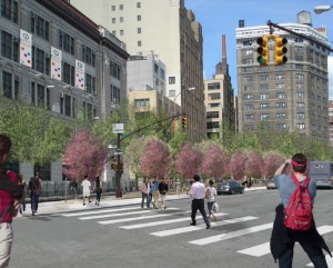 © 2012 Hudson Square Connection Rendering by Mathews Nielsen Landscape Architects