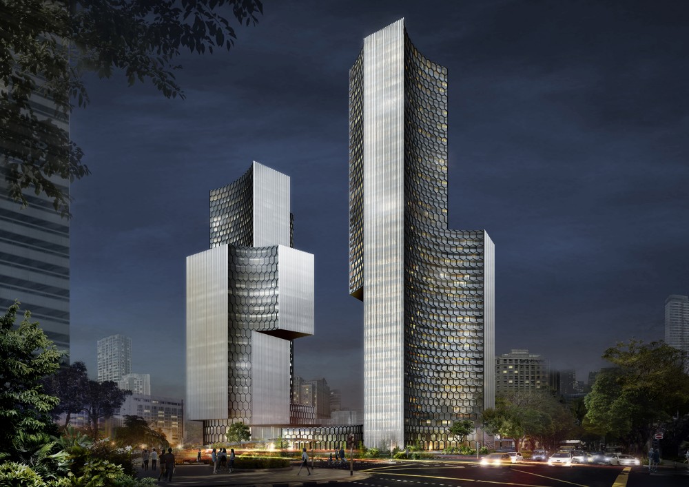 Büro Ole Scheeren unveils ‘DUO’ towers in Singapore