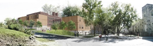 Rendering for the Bancroft School in Kansas City, Missouri. Part of a revitalization effort by the community of Manheim Park, the Make It Right Foundation, and BINM Architects. Photo © BNIM Architecture + Planning