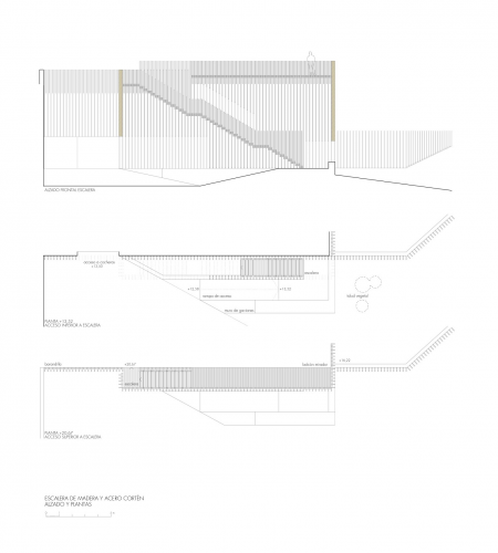 Stairs Floor Plan and Elevation