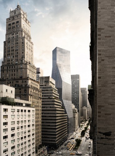 OMA’s proposal for 425 Park Avenue. View from Pepsi Cola Building © Courtesy of OMA