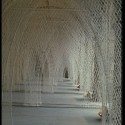 Meet the Artist Behind Those Amazing, Hand-Knitted Playgrounds “Fibre Columns / Romanesque Church," by Toshiko Horiuchi MacAdam. Photo © Masaki Koizumi.