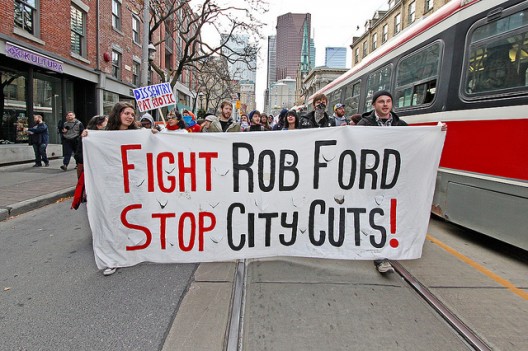 OccupyToronto: Evict Rob Ford March (November 19, 2011). Photo via Flickr User CC Jackman Ciu