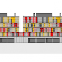 Bloque de 60 Viviendas, Locales y Aparcamiento / ONL Arquitectura Bloque de 60 Viviendas, Locales y Aparcamiento / ONL Arquitectura Elevation
