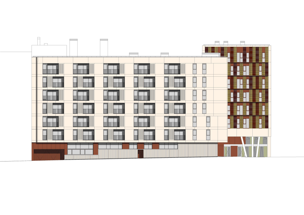 154 Rental Social Housing and Public Building for the Barcelona Municipal Housing / ONL Arquitectura