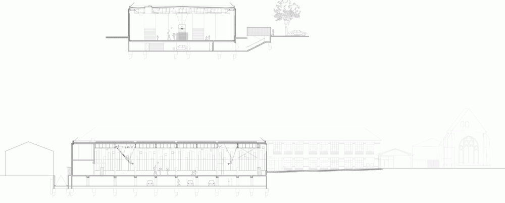 Gymnasium and Town Hall Esplanade / LAN Architecture