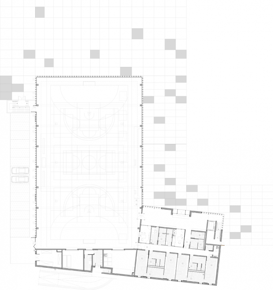 Gymnasium and Town Hall Esplanade / LAN Architecture