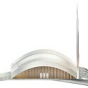 Istanbul Camlica Mosque Second Prize Winning Proposal (20) northwest elevation