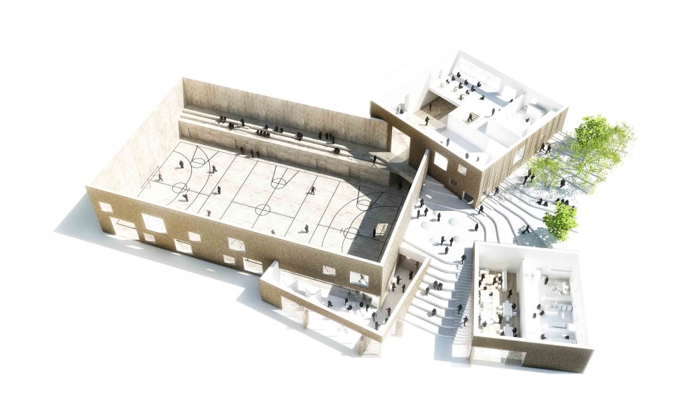 The New Urban School, Mixed Use Sports Complex Proposal / EFFEKT + Rubow