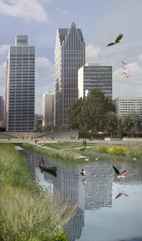 Detroit River Front Competition Entry / AMA