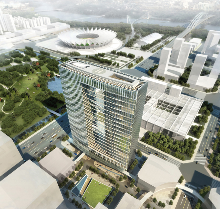 Dual Tower for the High-Tech and Research Campus First Prize Winning Proposal / KSP Jürgen Engel Architekten