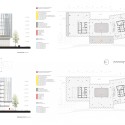 Helsinki Central Library Competition Entry (4) plan, section, and elevation 01