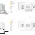 Helsinki Central Library Competition Entry (3) plan, section, and elevation 02