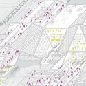 Think Space Programme: Past Forward Competition Results (13) Yokohama Port Terminal Competition - honorable mention - 'InterEmbrace' by Matthew E Messner, Lulwah Alzaid, Adrianne Joergensen, Evgeniya Plotnikova