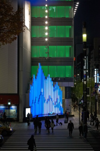 Sony Building "Crystal Aqua Trees" Installation (2)