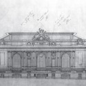 Grand Central Terminal Drawing Competition Winners (1) Grand Central Terminal elevation drawing, Warren & Wetmore and Reed & Stem c. 1910 (Courtesy of New York Transit Museum)