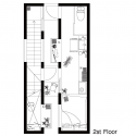 A Life With Large Opening / ON design partners A Life With Large Opening / ON design partners Second Floor Plan