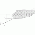 Apartamentos Para Jóvenes, Escuela Infantil Y Parque En San Sebastián / Ignacio Quemada Arquitectos South Elevation