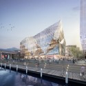 HASSELL, OMA, and Populous To Redevelop Sydney Harbour International Convention Center (ICC), view from the water. Image © SICEEP