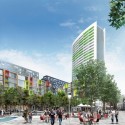 HASSELL, OMA, and Populous To Redevelop Sydney Harbour The Haymarket, Urban Square. Image © SICEEP