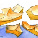 Donate to Architecture for Humanity, Get A Famous Architect's Sketch Steven Holl  Concept Sketch for Museum of Fine Arts, Houston Competition. 11/05/11  Watercolor and charcoal on hot-press watercolor paper 7 x 10. Image via Architecture for Humanity