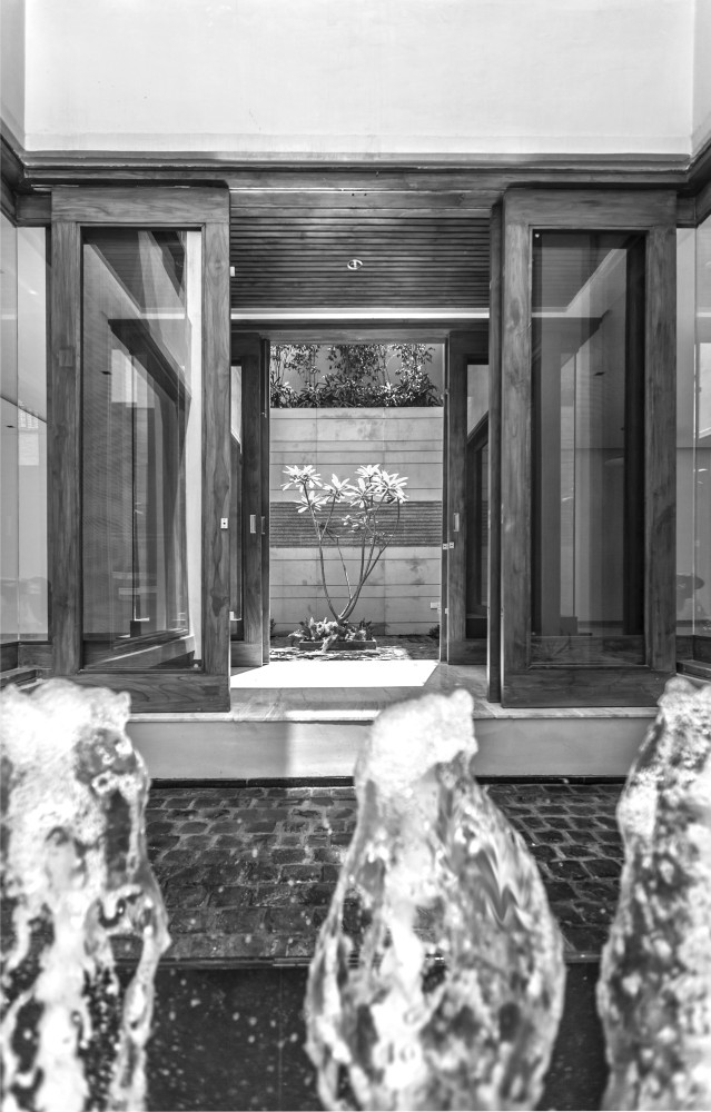 Twin Courtyard House / Charged Voids