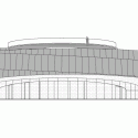 Cultural Center of EU Space Technologies / Dekleva Gregoric Arhitekti + SADAR + VUGA + OFIS architects + Bevk Perovic Arhitekti Cultural Center of EU Space Technologies / Dekleva Gregoric Arhitekti + SADAR + VUGA + OFIS architects + Bevk Perovic Arhitekti South Elevation