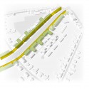 Lübeck Housing First Prize Winning Proposal (7) diagram 03 - compact linear building structure along the street