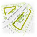 Lübeck Housing First Prize Winning Proposal (8) diagram 04 - lower density towards the residential area
