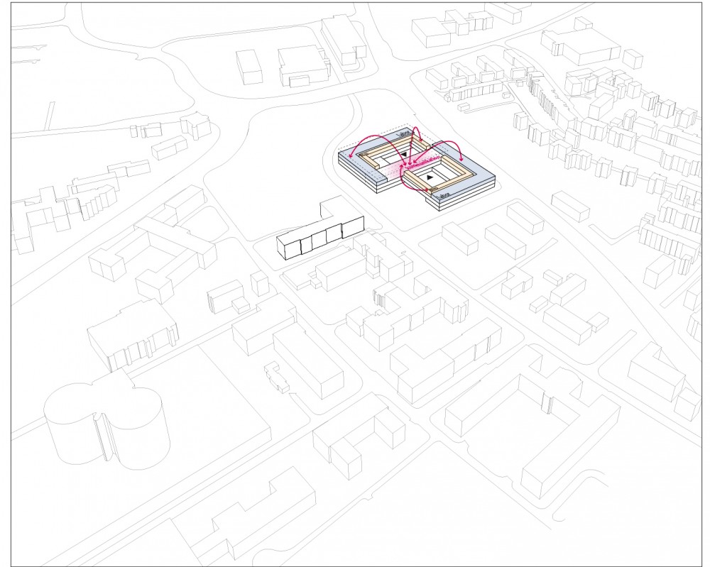 MedForCE Medical Research Center Winning Proposal / Henn Architekten