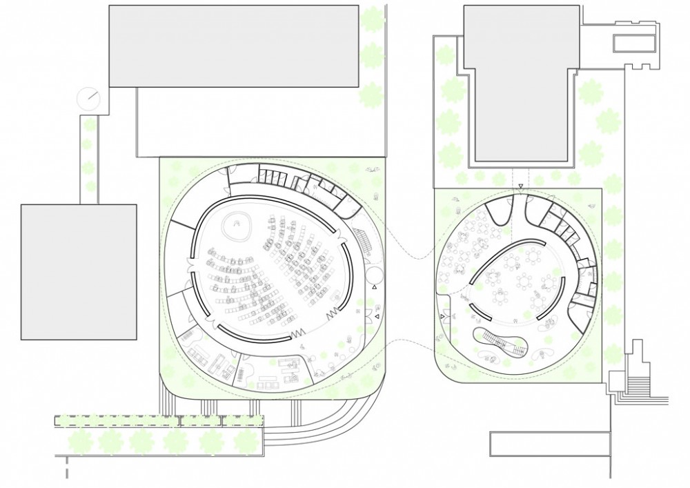 Doshisha Chapel Complex Competition Entry / BAKOKO + Structured Environment