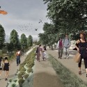 Render 4 Promenade along slope of the Park © Groundlab