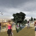 Render 5 Promenade along slope of the Park © Groundlab