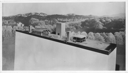 Marseille, model of the superstructure showing the surrounding country. / Le Corbusier; The Museum of Modern Art, New York. Purchase. © 2012 Artists Rights Society (ARS)