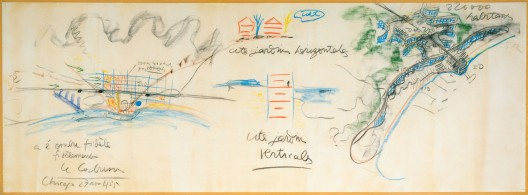Urban Plan for Algiers, project Plan and perspective. 1935. / Le Corbusier; The Museum of Modern Art, New York. Purchase. © 2012 Artists Rights Society (ARS)