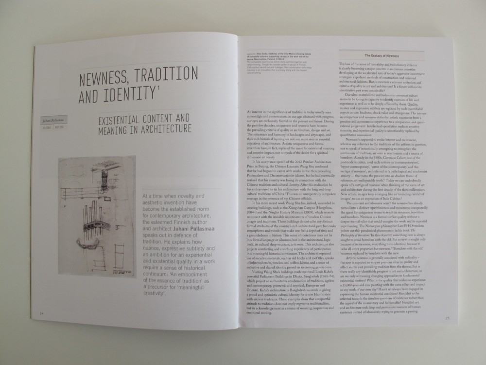 Architectural Design: Human Experience and Place – Sustaining Identity