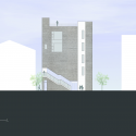 The Bricks / Doojin Hwang Architects The Bricks / Doojin Hwang Architects South Elevation